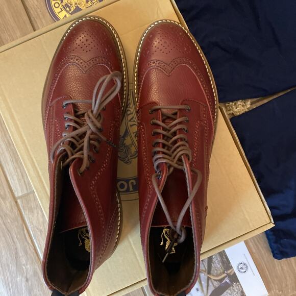 John Lofgren Glover Brogues Conceria 800 Vecchetta Leather Boots Size 11D - Picture 4 of 12